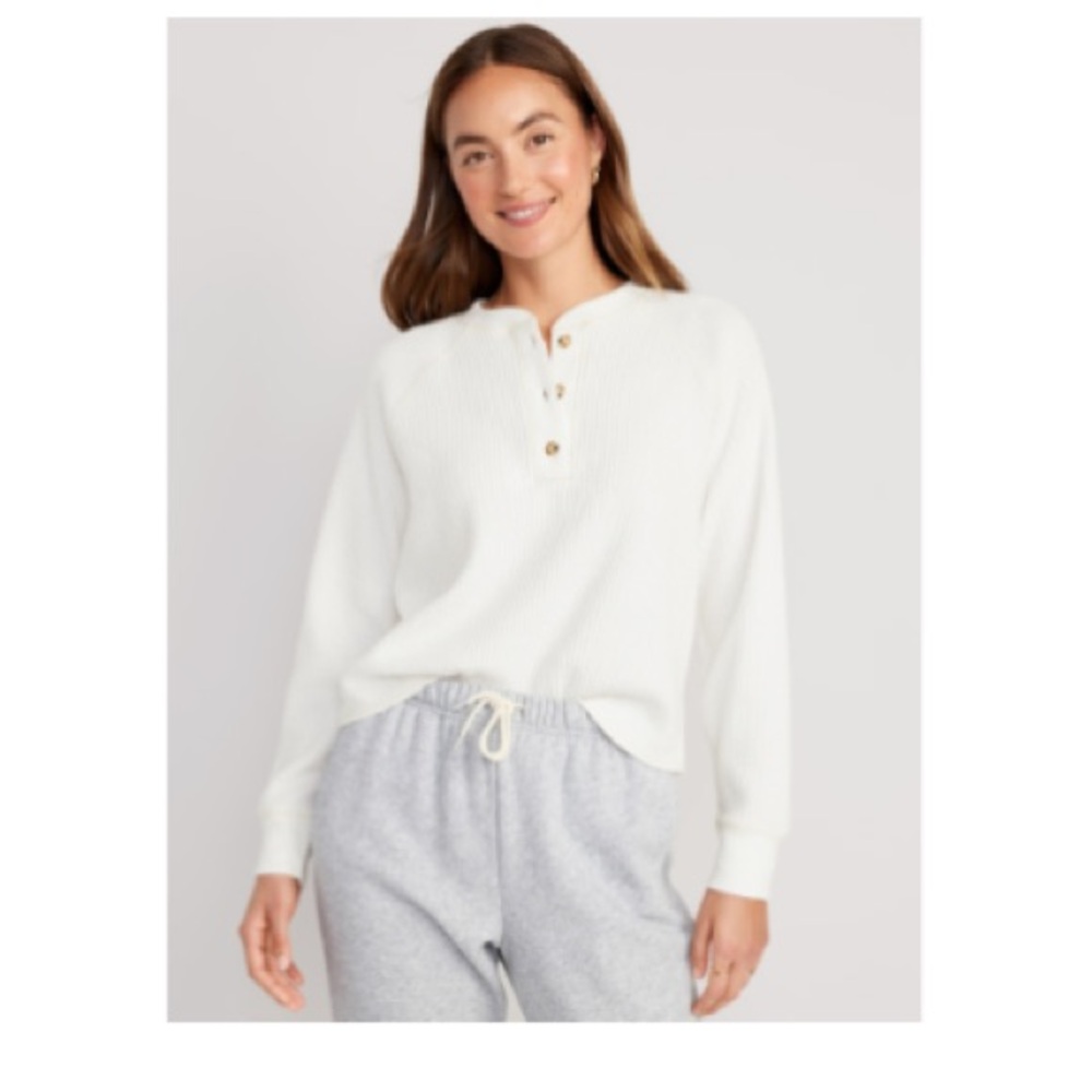 Old Navy waffle knit Henley